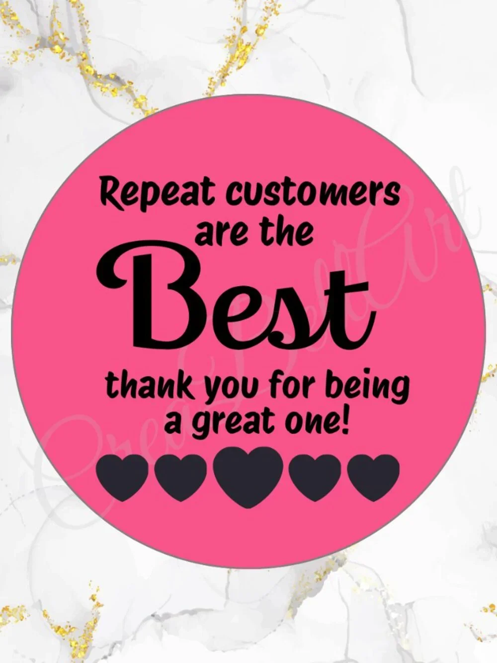 100 Thank you Stickers Thermal Stickers 2 inch